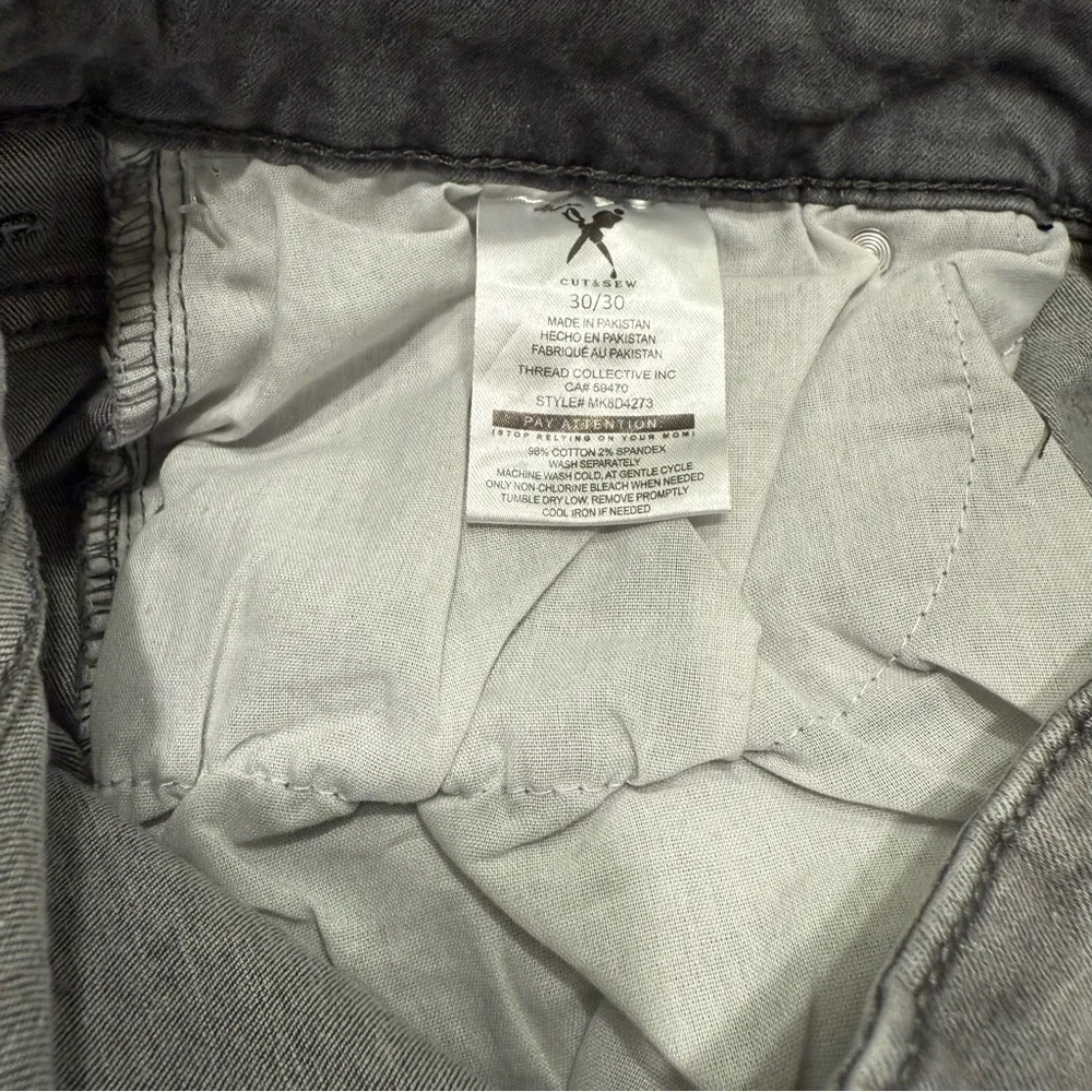 Marc Ecko Men's Cut & Sew Charcoal Slim Jeans Size 30x30 Street Wear Grunge